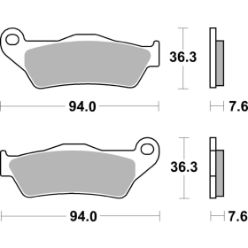 SBS 151CT Scooter Carbon Tech Organic Brake Pads Aprilia / Gilera / MBK / Piaggio / Suzuki / Yamaha 125-850cc 99-20