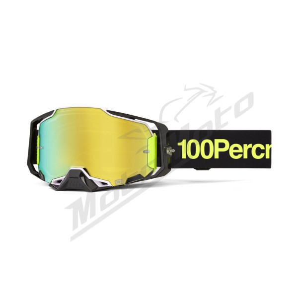 100% goggle model armega orban - mirror gold lens - black / yellow