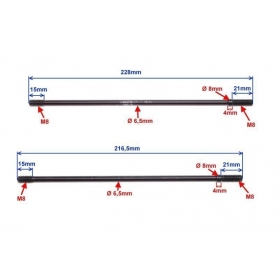 Studs M8 (length 216,5 / 228mm) 4pcs