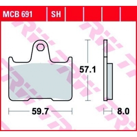 BRAKE PADS TRW MCB691SH SPORT