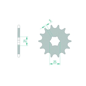 AFAM Steel Self-Cleaning Front Sprocket 30300 - 520 12-15 teeth KAWASAKI / YAMAHA 200-500cc 75-06