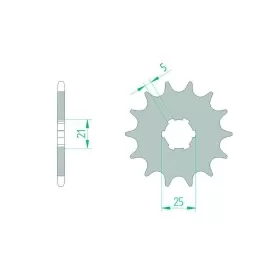 AFAM Steel Self-Cleaning Front Sprocket 30300 - 520 12-15 teeth KAWASAKI / YAMAHA 200-500cc 75-06