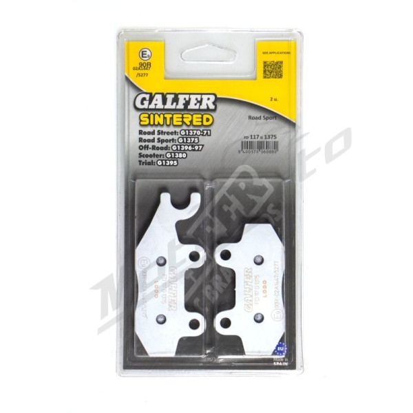 GALFER HH Sintered Brake Pads Bajaj / Brixton / Cagiva / Daelim / Generic / Honda 125-1200c 92-25