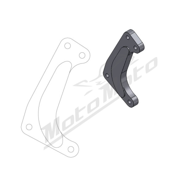 MOTO-MASTER SM Racing Priekinių stabdžių suporto laikiklis 320mm Yamaha WR / YZ 125-450 98-21