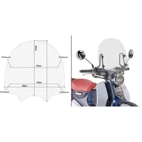 Givi A1168A fitting kit for 1168A windshield