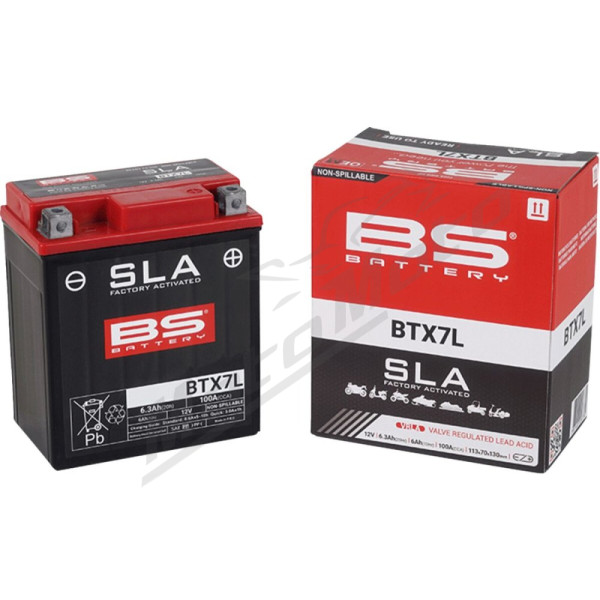 BS BATTERY SLA Factory- Activated AGM Maintenance-Free Battery BTX7L 12V 6Ah