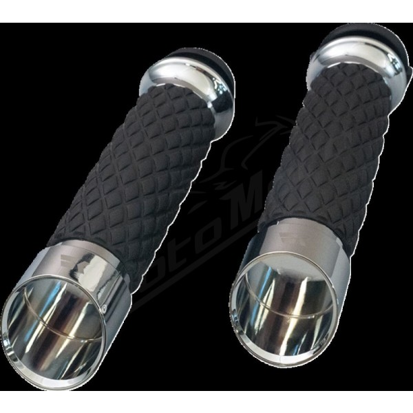 KHROME WERKS Edge Grips 25,4mm Harley Davidson FLDE / FLFBS / FLH / FLHC / FLHR / FLHT / FLTRT / FXBRS / FXST 1584-1868 08-25