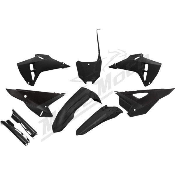 UFO Plastikų kompl. Honda CRF 250-450R 25-> Juoda