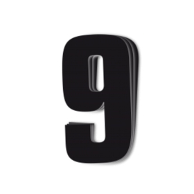 Blackbird Race Numbers Black - pack of 3 cm.16x7,5cm #9