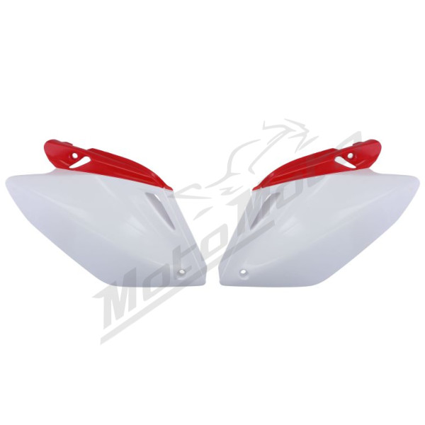 Side covers white / red CEMOTO ​​​​​​​HONDA CRF 250 2004-2005