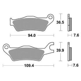 Sbs stabdžių trinkelės 951RS Racing Sintered SUZUKI GSX-R / GSX-S