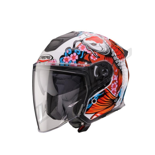 Helmet Open Jet Caberg Flyon II Koi white/red/orange/blue
