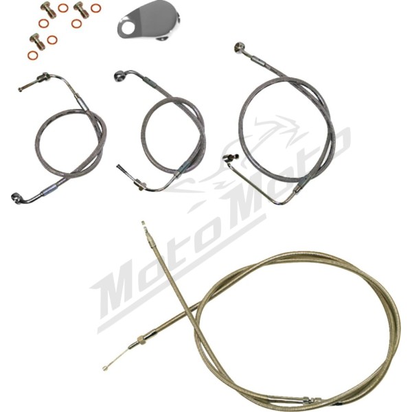 LA CHOPPERS Ape Hangers vairo / sankabos / stabdžių trosų / lynų prailginimo kompl. Harley Davidson 1750-1868 18-24