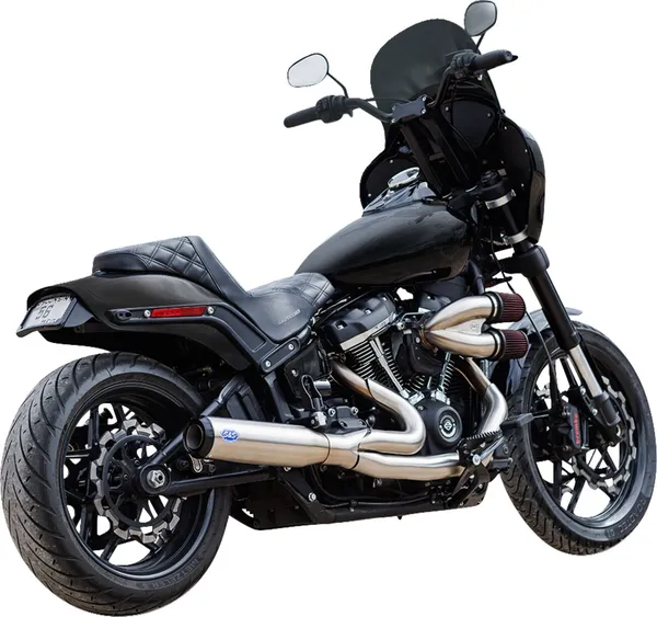 S&S CYCLE 2-into-1 Qualifier Exhaust System Harley Davidson FLDE / FLFB / FLFBS / FLHC / FLHCS 1750-1923cc 18-23