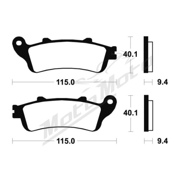 TECNIUM Scooter Organic Brake pads ME222 Honda FES 125/150 98-06