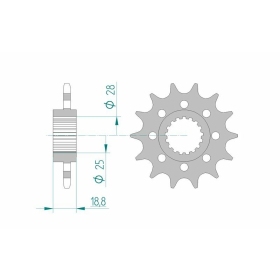 AFAM Steel Standard Front Sprocket 61601 - 520 APRILIA RSV 1000R/SP 1998-2003