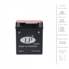 LANDPORT Battery 6 Ah 100A EN 12V LTX7L-BS