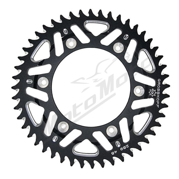 GROSSKOPF Aluminum rear sprocket black Beta / Honda 125-450cc 84-25