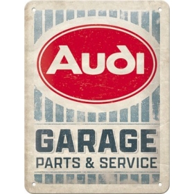 Metalinė lentelė AUDI GARAGE PARTS & SERVICE 15x20