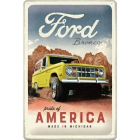 Metal tin sign FORD BRONCO AMERICA 20x30