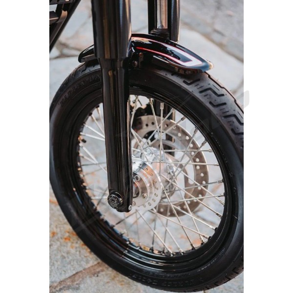 CULT WERK Front Fender Black Old School Harley Davidson 1750-1868cc 2018-2024