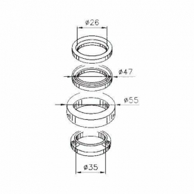 Fork bearing set BUZZETTI KYMCO DINK / DOWNTOWN / PEOPLE / XCITING