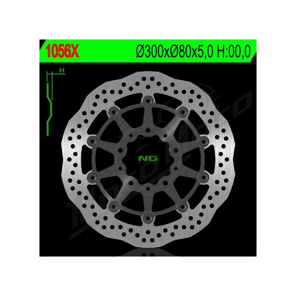 NG BRAKES Front Wave Floating Brake Disc 300mm Kawasaki ER / KLR / Ninja / Versys 600-1000cc 89-16