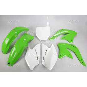 UFO Plastic kit white​​​​​​​ Kawasaki KXF 450 2008