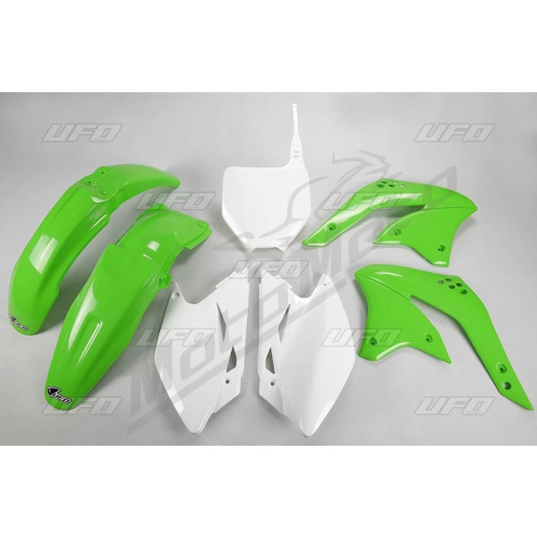 UFO Plastic kit white​​​​​​​ Kawasaki KXF 450 2008