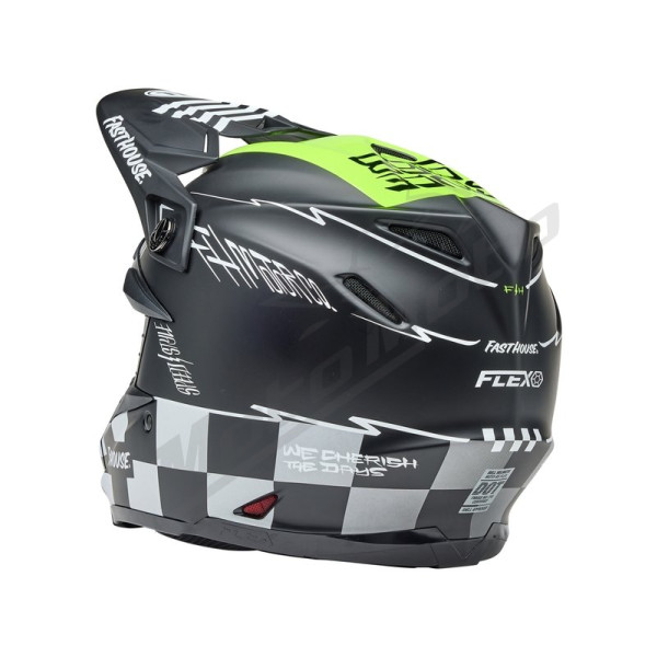 BELL Moto-9S Flex Fasthouse Smoke Bomb Krosinis šalmas