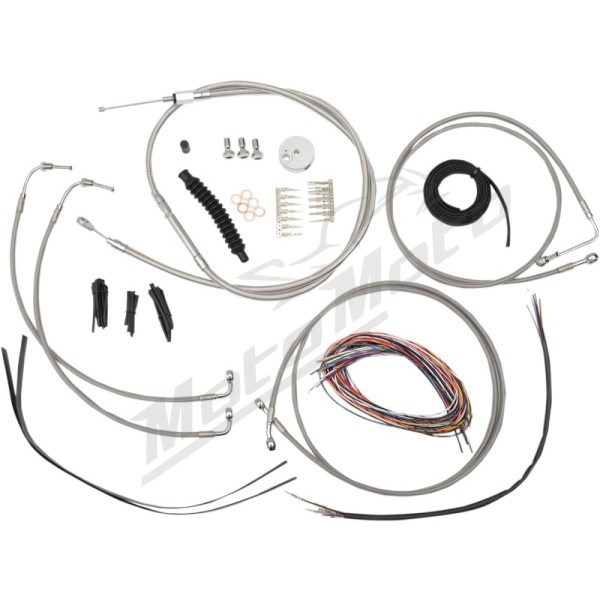LA CHOPPERS Ape Hangers vairo / sankabos / stabdžių trosų / lynų prailginimo kompl. Harley Davidson 1584-1800 08-13