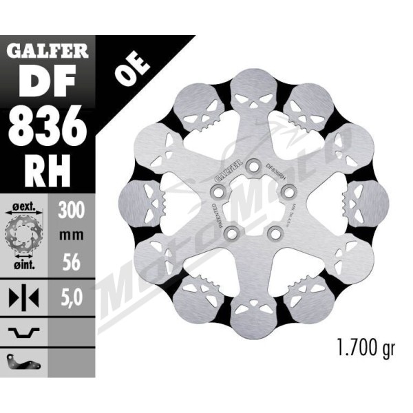 GALFER Galinis stabdžių diskas Harley Davidson FLHR / FLHRC / FLHRSE / FLHT 1584-1800cc 08-19