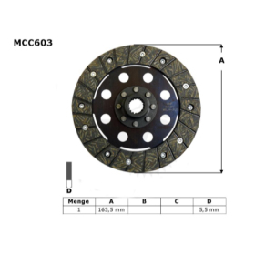 TRW Clutch Disc (ebs6604) BMW K 75 750cc 85-96
