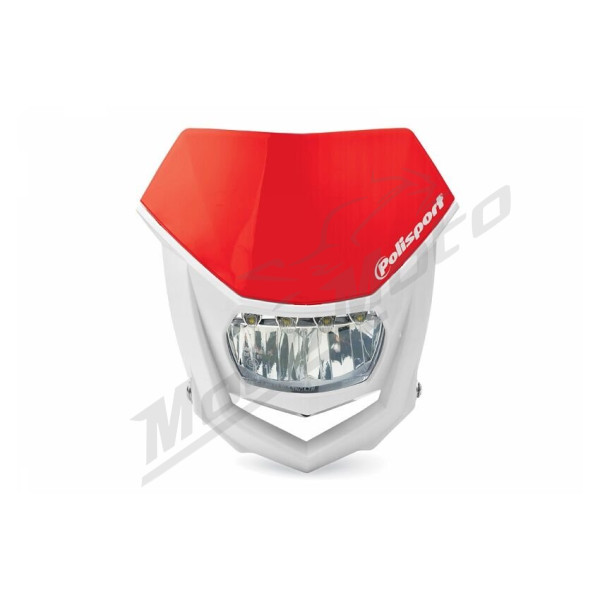POLISPORT Halo Universal Headlight Red / White 22w