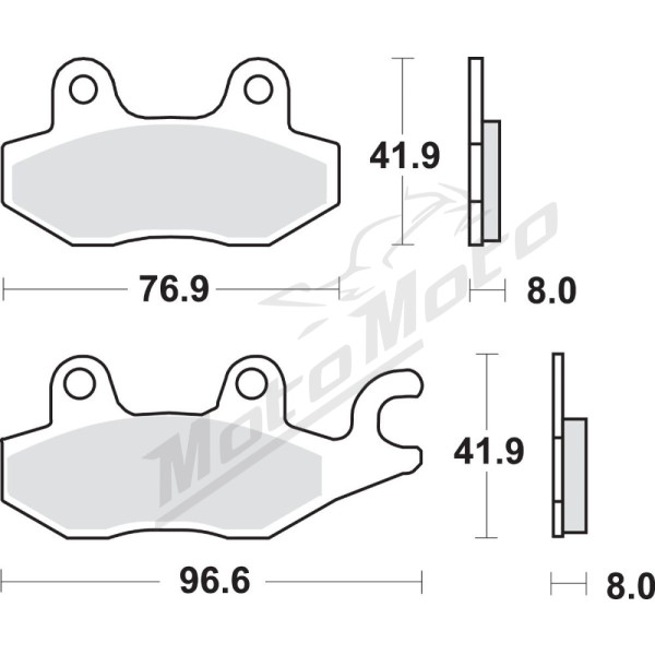 SBS MS Scooter Maxi Sintered Brake Pads Benelli / Kymco / Piaggio / Suzuki / Yamaha 50-400cc 93-24