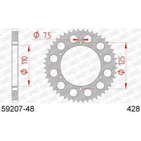 AFAM Steel Standard Rear Sprocket 428 48 teeth GILERA COUGAR 125cc 19-02
