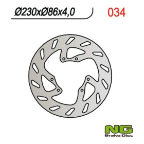 NG BRAKES Front Fixed Brake Disc 230mm Yamaha DT / YZ 125-490cc 85-87
