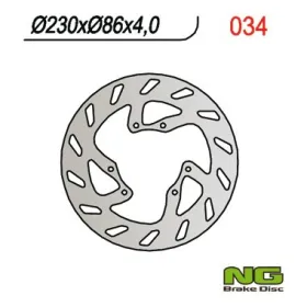 NG BRAKES Priekinis fiksuotas stabdžių diskas 230mm Yamaha DT / YZ 125-490cc 85-87