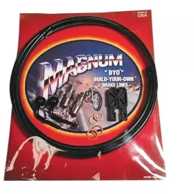 MAGNUM SHIELDING BYO Priekinių stabdžių žarnelių kompl. juodas 90°/35° Harley Davidson FLD / FLST / FLSTC / FXD / FXSTC / XL 883/1800 85-17 183cm
