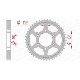 AFAM Steel Standard Rear Sprocket 530 41-46 teeth