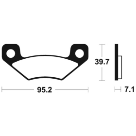TECNIUM MX/ATV stabdžių trinkelės MO408 Can Am / John Deere 350/450cc 08-15