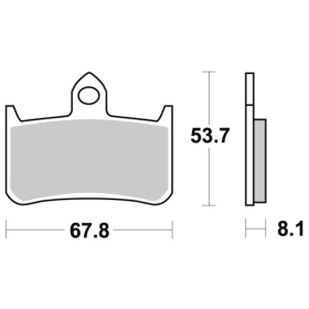 Sbs stabdžių pagalvėlės 622HS Sintered HONDA