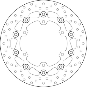 BREMBO Serie Oro apvalus plaukiojantis stabdžių diskas YAMAHA DT125/ XT660R/ Z 