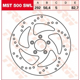 FRONT BRAKE DISC MST500SWL HARLEY DAVIDSON 883-1690CC 1999-2019 1PC