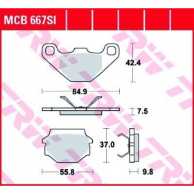 BRAKE PADS TRW MCB667SI OFFROAD