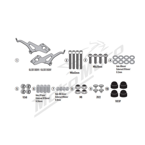 KAPPA Windscreen Mount Royal Enfield Super Meteor 650 23-25