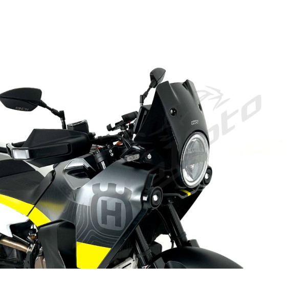 WRS ENDURO Priekinis stiklas Blizgi Juoda Husqvarna Norden 901 ABS 22-24