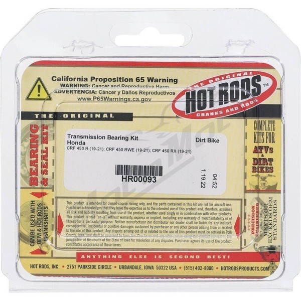 HOT RODS Transmission Bearing Kit Honda 450 CRF 450 19-24