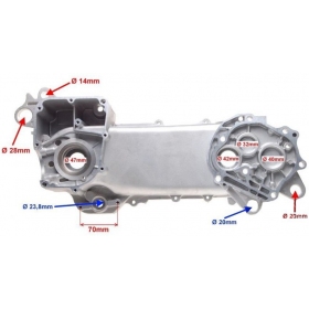 Variklio blokas kairės pusės GY6 50cc 139QMA / 139QMB R12 460mm