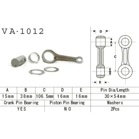 VESRAH Connecting rod Honda TRX 200 90-97